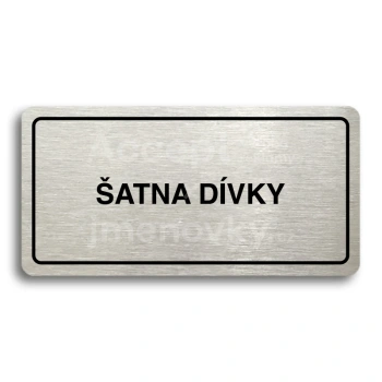 Piktogram "ATNA DVKY" - stbrn tabulka - ern tisk