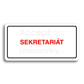 Piktogram "SEKRETARIT" - bl tabulka - barevn tisk