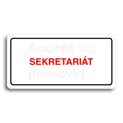 Piktogram "SEKRETARIT" - bl tabulka - barevn tisk