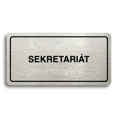 Piktogram "SEKRETARIT" - stbrn tabulka - ern tisk