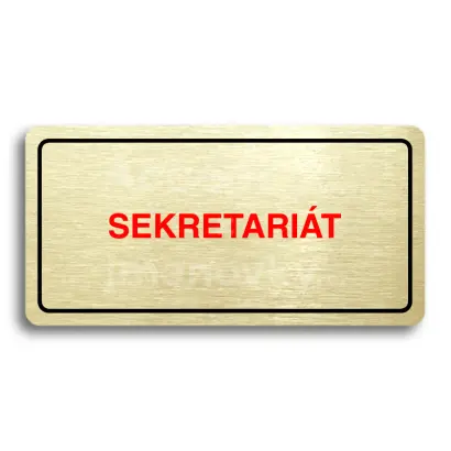 Piktogram "SEKRETARIT" - zlat tabulka - barevn tisk