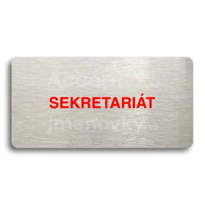 Piktogram "SEKRETARIT" - stbrn tabulka - barevn tisk bez rmeku