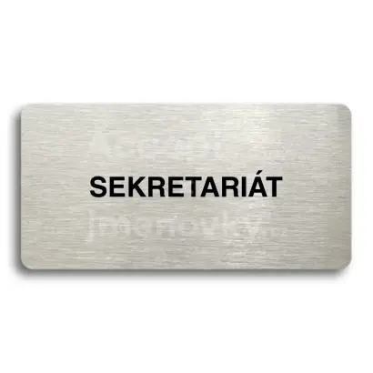 Piktogram "SEKRETARIT" - stbrn tabulka - ern tisk bez rmeku