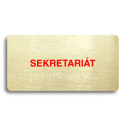 Piktogram "SEKRETARIT" - zlat tabulka - barevn tisk bez rmeku