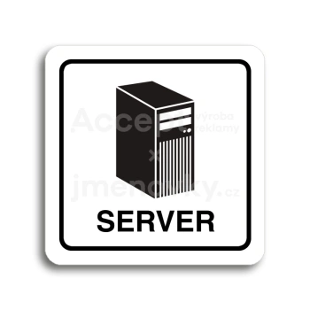 Piktogram "server" - bl tabulka - ern tisk