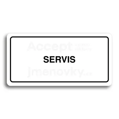 Piktogram "SERVIS" - bl tabulka - ern tisk