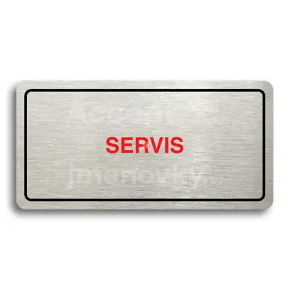 Piktogram "SERVIS" - stbrn tabulka - barevn tisk