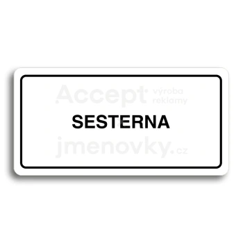 Piktogram "SESTERNA" - bl tabulka - ern tisk