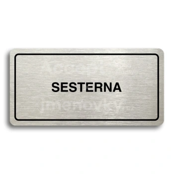 Piktogram "SESTERNA" - stbrn tabulka - ern tisk