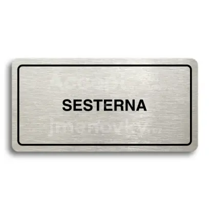 Piktogram "SESTERNA" - stbrn tabulka - ern tisk