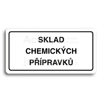 Piktogram "SKLAD CHEMICKCH PPRAVK" - bl tabulka - ern tisk