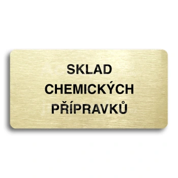 Piktogram "SKLAD CHEMICKCH PPRAVK" - zlat tabulka - ern tisk bez rmeku