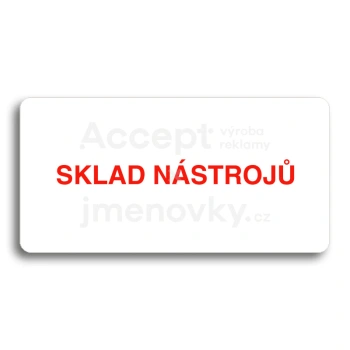 Piktogram "SKLAD NSTROJ" - bl tabulka - barevn tisk bez rmeku