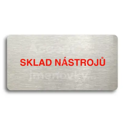 Piktogram "SKLAD NSTROJ" - stbrn tabulka - barevn tisk bez rmeku