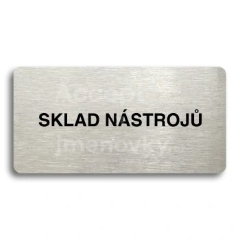 Piktogram "SKLAD NSTROJ" - stbrn tabulka - ern tisk bez rmeku