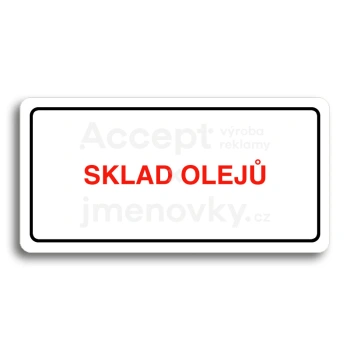 Piktogram "SKLAD OLEJ" - bl tabulka - barevn tisk