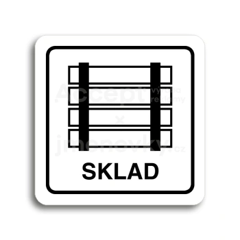 Piktogram "sklad" - bl tabulka - ern tisk