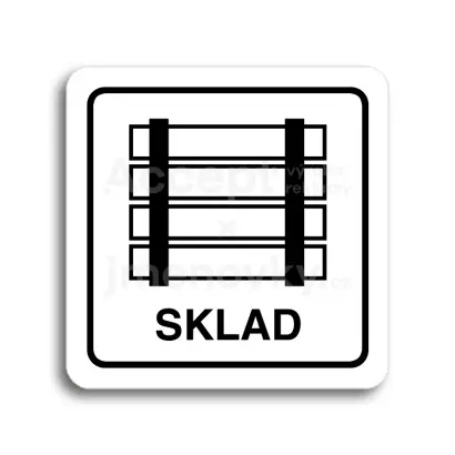 Piktogram "sklad" - bl tabulka - ern tisk