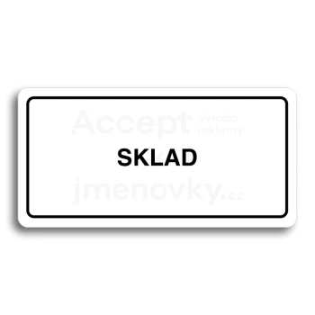 Piktogram "SKLAD" - bl tabulka - ern tisk