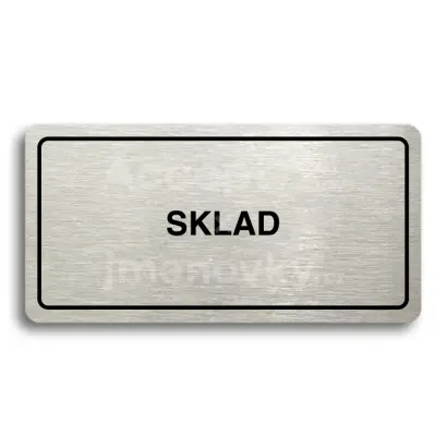 Piktogram "SKLAD" - stbrn tabulka - ern tisk