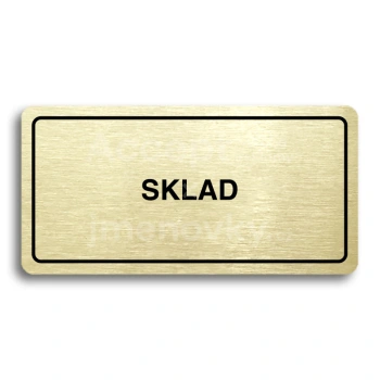 Piktogram "SKLAD" - zlat tabulka - ern tisk