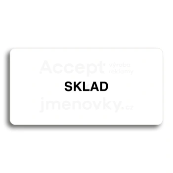 Piktogram "SKLAD" - bl tabulka - ern tisk bez rmeku