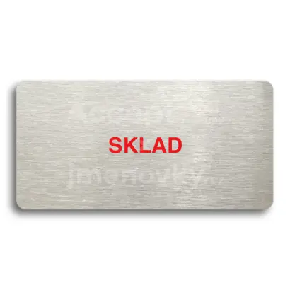 Piktogram "SKLAD" - stbrn tabulka - barevn tisk bez rmeku