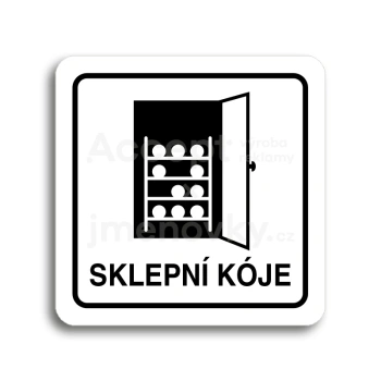 Piktogram "sklepn kje IV" - bl tabulka - ern tisk