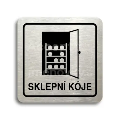 Piktogram "sklepn kje IV" - stbrn tabulka - ern tisk