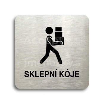 Piktogram "sklepn kje" - stbrn tabulka - ern tisk bez rmeku