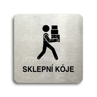 Piktogram "sklepn kje" - stbrn tabulka - ern tisk bez rmeku