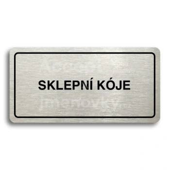 Piktogram "SKLEPN KJE" - stbrn tabulka - ern tisk