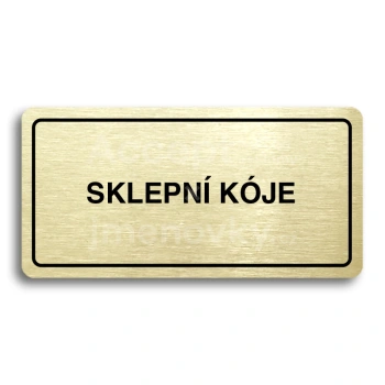 Piktogram "SKLEPN KJE" - zlat tabulka - ern tisk