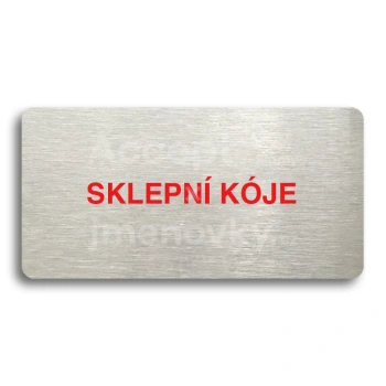 Piktogram "SKLEPN KJE" - stbrn tabulka - barevn tisk bez rmeku