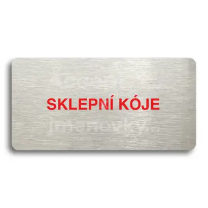 Piktogram "SKLEPN KJE" - stbrn tabulka - barevn tisk bez rmeku