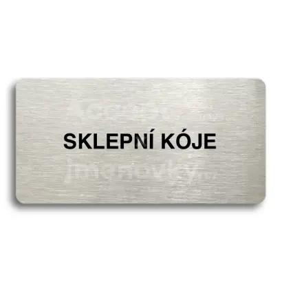 Piktogram "SKLEPN KJE" - stbrn tabulka - ern tisk bez rmeku