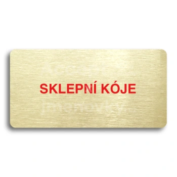 Piktogram "SKLEPN KJE" - zlat tabulka - barevn tisk bez rmeku