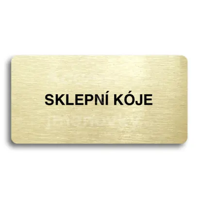 Piktogram "SKLEPN KJE" - zlat tabulka - ern tisk bez rmeku