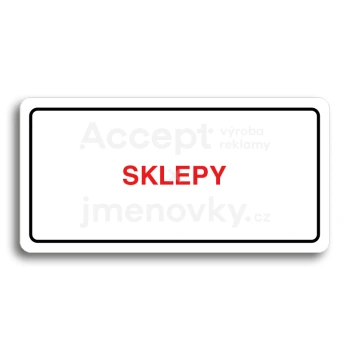 Piktogram "SKLEPY" - bl tabulka - barevn tisk