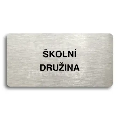 Piktogram "KOLN DRUINA" - stbrn tabulka - ern tisk bez rmeku