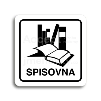 Piktogram "spisovna" - bl tabulka - ern tisk