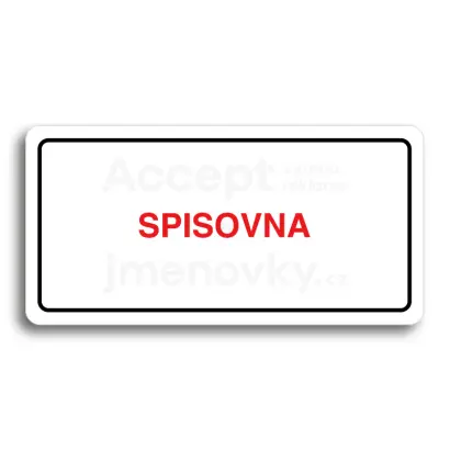 Piktogram "SPISOVNA" - bl tabulka - barevn tisk