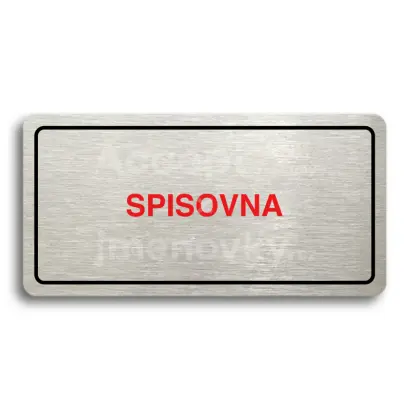 Piktogram "SPISOVNA" - stbrn tabulka - barevn tisk