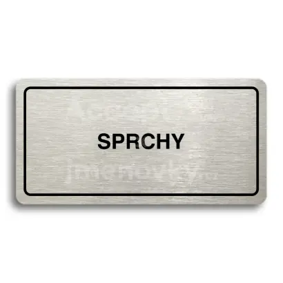 Piktogram "SPRCHY" - stbrn tabulka - ern tisk