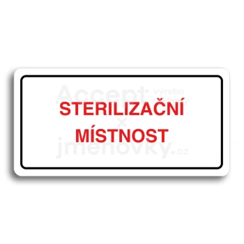 Piktogram "STERILIZAN MSTNOST" - bl tabulka - barevn tisk