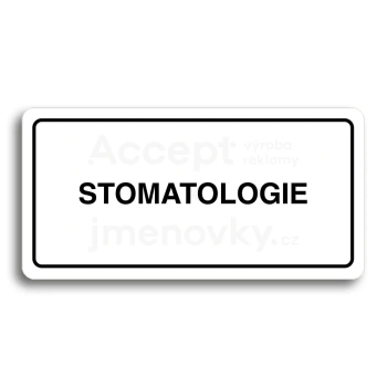 Piktogram "STOMATOLOGIE" - bl tabulka - ern tisk