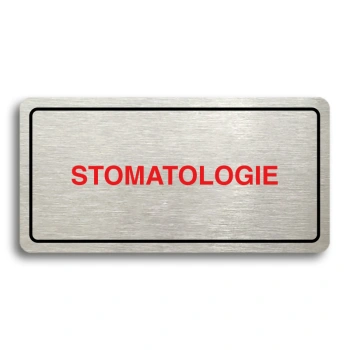 Piktogram "STOMATOLOGIE" - stbrn tabulka - barevn tisk