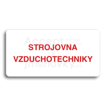 Piktogram "STROJOVNA VZDUCHOTECHNIKY" - bl tabulka - barevn tisk bez rmeku