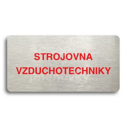 Piktogram "STROJOVNA VZDUCHOTECHNIKY" - stbrn tabulka - barevn tisk bez rmeku