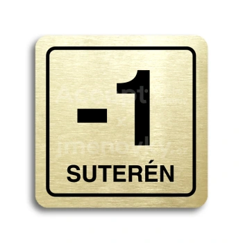 Piktogram "sutern II" - zlat tabulka - ern tisk